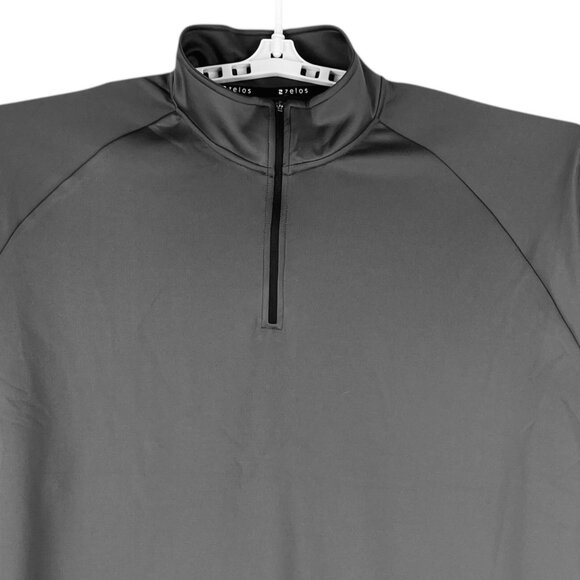 Zelos Men's Pullover Dark Grey 1/4 Zip Activewear Sweatshirt Long Sleeve Size 4X - Picture 4 of 13